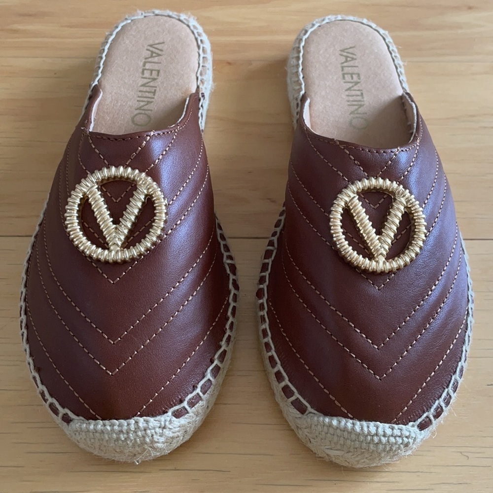 Valentino Clara slip on leather espadrilles